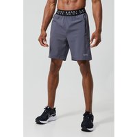 2er-Pack Man Active Gym Shorts mit Reißverschluss-Taschen - Mehrfarbig - M, Mehrfarbig von boohooman