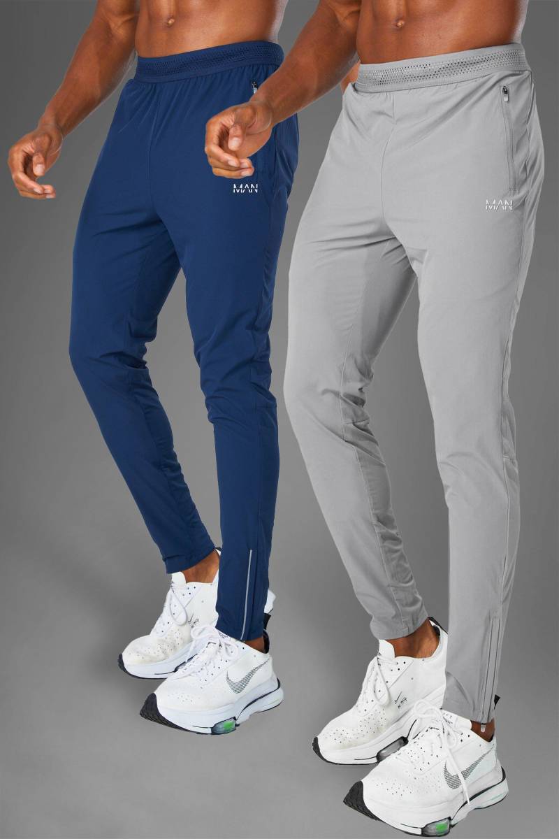 2er-Pack Man Active Jogginghose - Grau - XXL, Grau von boohooman