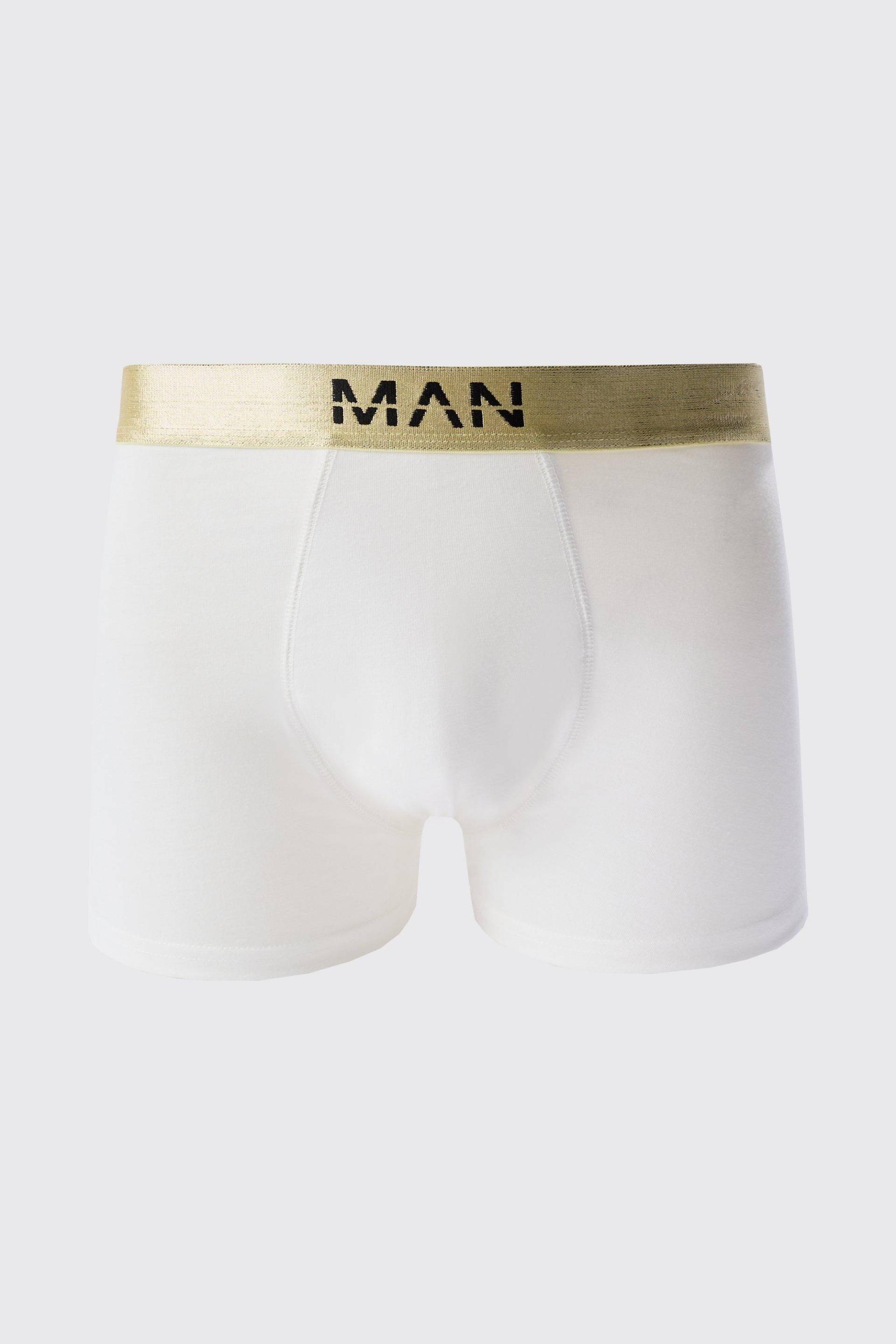 Mens 3 Pack Man Dash Gold Waistband Boxers In Multi - Mehrfarbig - XS, Mehrfarbig von boohooman