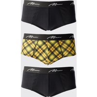 3er-Pack karierte Man Signature Boxershorts - Gelb - S, Gelb 3er-Pack karierte Man Signature Boxershorts - Gelb - S, Gelb von boohooman