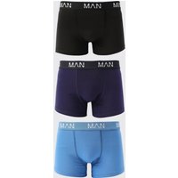 Mens 3er-Pack Man Dash Boxershorts - Mehrfarbig - XL, Mehrfarbig von boohooman