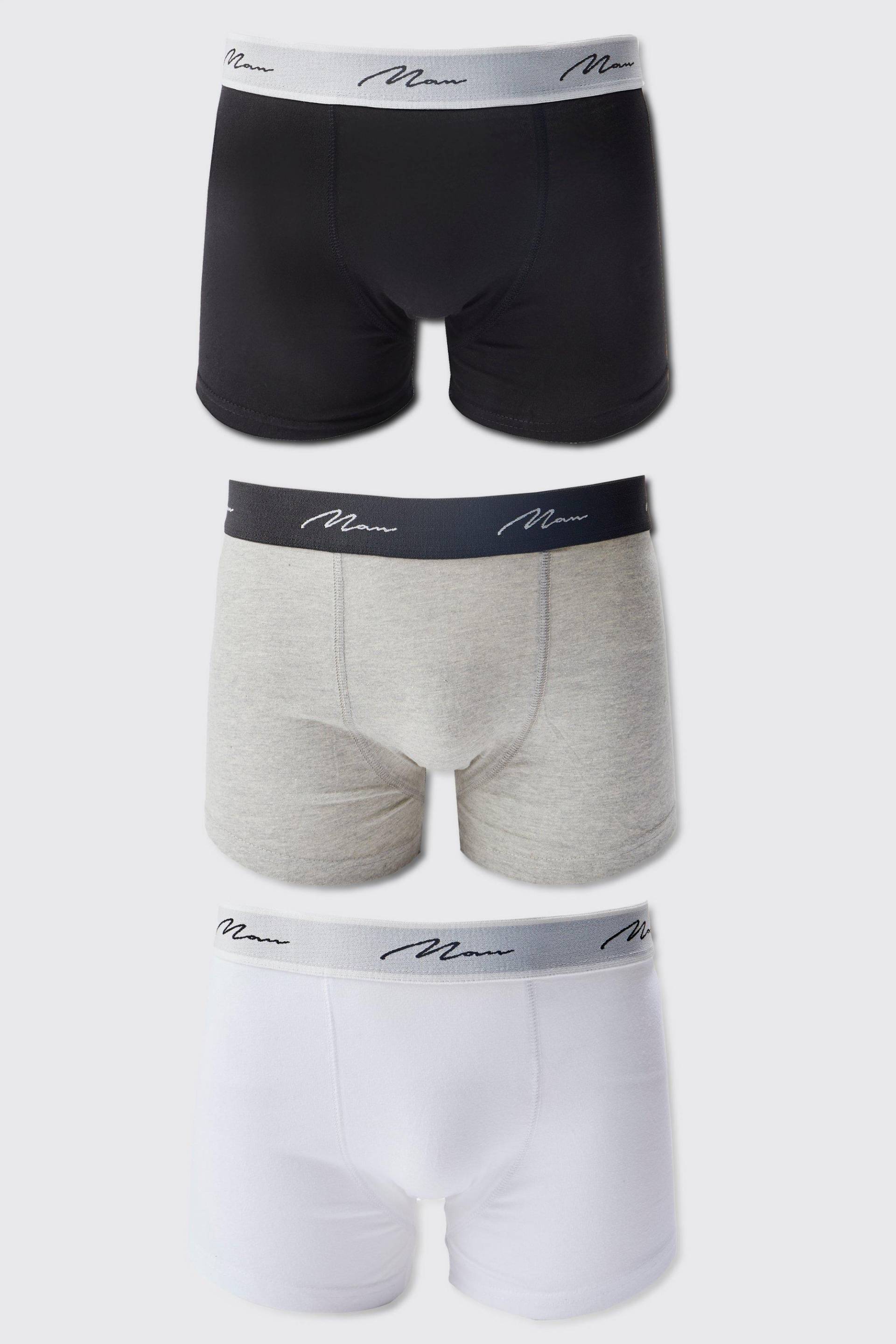 3er-Pack Man Signature Boxershorts - Mehrfarbig - M, Mehrfarbig 3er-Pack Man Signature Boxershorts - Mehrfarbig - M, Mehrfarbig von boohooman