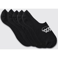 Mens 3er-Pack unsichtbare Socken mit Worldwide-Logo - Schwarz - ONE SIZE, Schwarz von boohooman