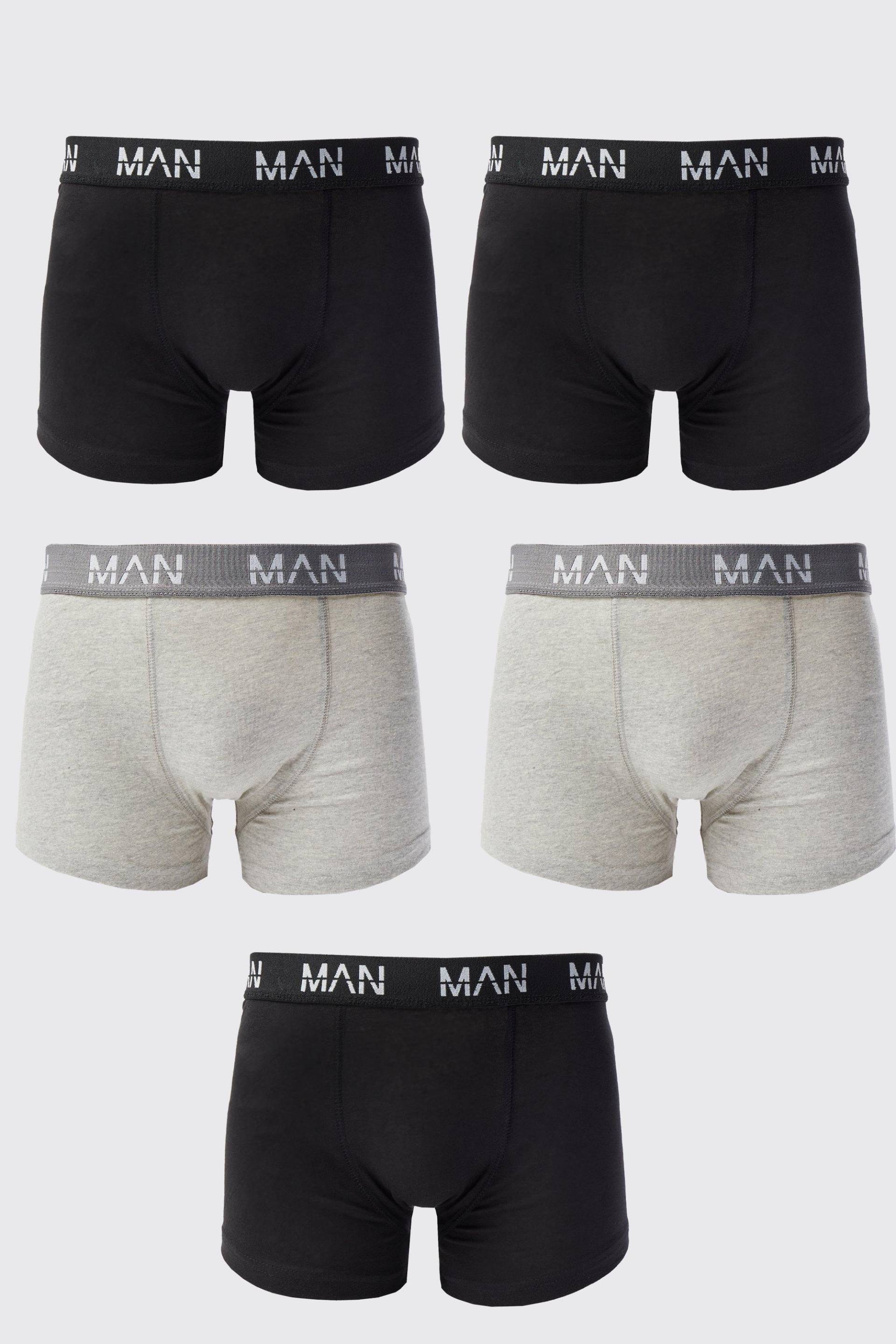 Mens 5er-Pack Man Boxershorts - Mehrfarbig - S, Mehrfarbig von boohooman