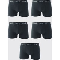5er-Pack Man Boxershorts - Schwarz - S, Schwarz von boohooman
