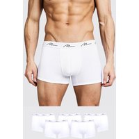 5er-Pack Man Signature Boxershorts - Weiß - XL, Weiß von boohooman