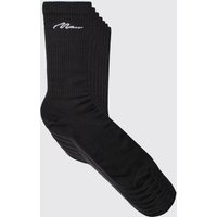 Mens 7 Pack Man Signature Sport Socks - Schwarz - ONE SIZE, Schwarz von boohooman