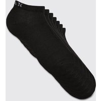 Mens 7er-Pack Man Sneaker-Socken - Schwarz - ONE SIZE, Schwarz von boohooman