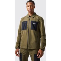 Mens Active Cargo-Jacke mit 4-Way Stretch - Khaki - XXL, Khaki von boohooman