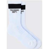 Active Training Dept gepolsterte Rundhals-Socken - Weiß - ONE SIZE, Weiß von boohooman