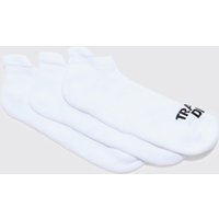 Mens Active Training Dept Cushioned Trainer 3 Pack Socks - Weiß - ONE SIZE, Weiß von boohooman