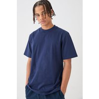 Mens Basic Crew Neck T-shirt - Blau - XL, Blau von boohooman