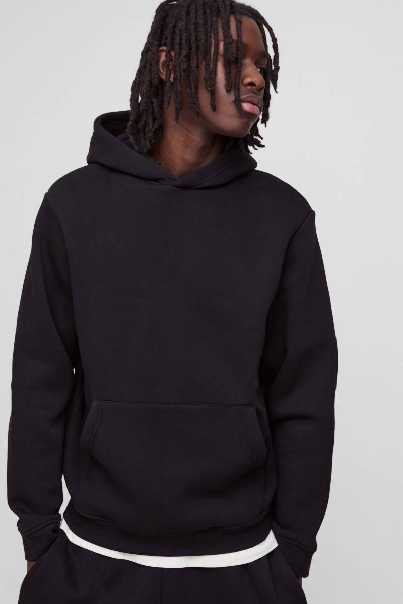 Basic Hoodie - Schwarz - XS, Schwarz von boohooman