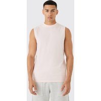 Mens Basic Man Triangle vest - Rosa - M, Rosa von boohooman