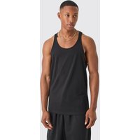 Mens Basic Racer Back Vest - Schwarz - S, Schwarz von boohooman