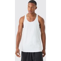Basic Racer-Trägerhemd - Weiß - XS, Weiß Basic Racer-Trägerhemd - Weiß - XS, Weiß von boohooman
