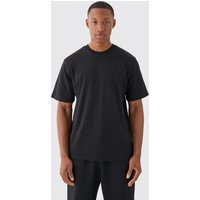 Mens Basic Rundhals T-Shirt - Schwarz - L, Schwarz von boohooman