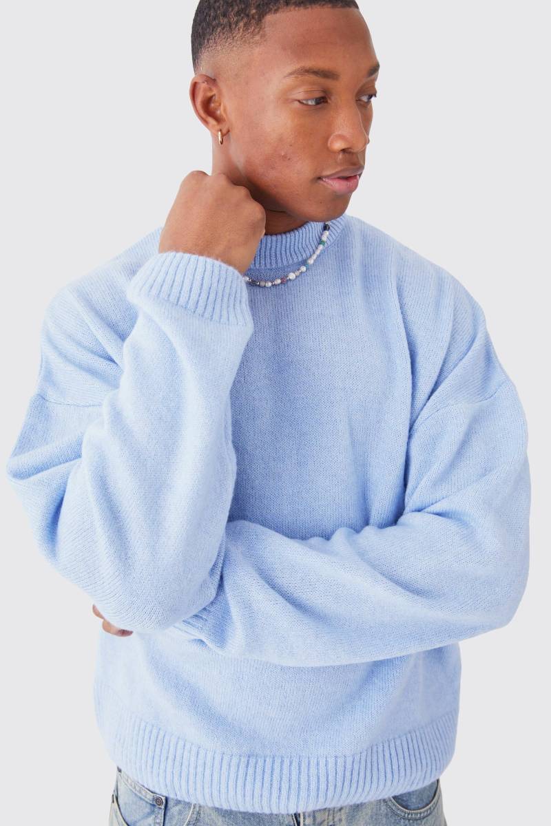 Kastiger Strickpullover - Blau - XS, Blau Kastiger Strickpullover - Blau - XS, Blau von boohooman