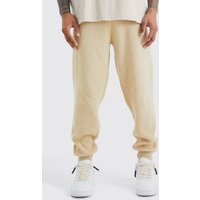 Mens Gerippte Jogginghose - Ecru - M, Ecru von boohooman