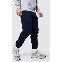 Mens Cargo-Hose - Blau - L, Blau von boohooman