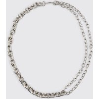 Mens Chain Necklace - Silber - ONE SIZE, Silber von boohooman