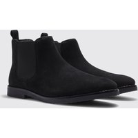 Mens Chelsea-Stiefel - Schwarz - 42, Schwarz von boohooman