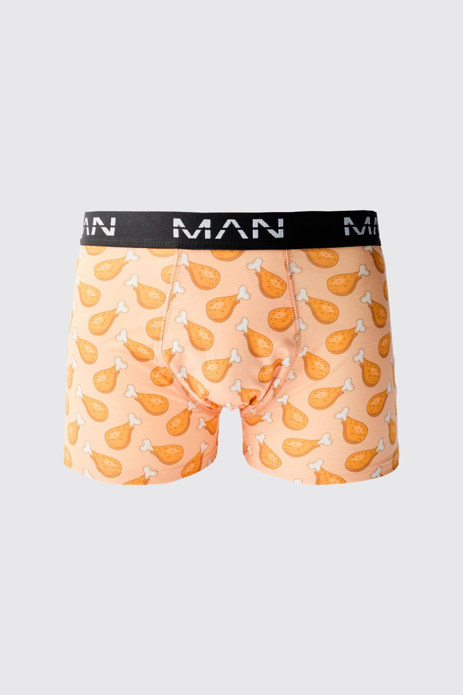 Mens Man Boxershorts mit Hahnentritt-Print - Mehrfarbig - M, Mehrfarbig von boohooman