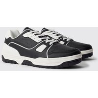 Mens Klobige Sneaker mit Detail - Schwarz - 43, Schwarz von boohooman