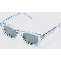Mens Chunky Plastic Smoke Lens Sunglasses In Grey - Grau - ONE SIZE, Grau von boohooman