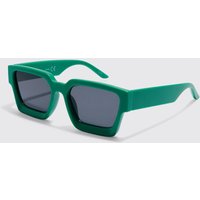 Mens Chunky Plastic Sunglasses - Grün - ONE SIZE, Grün von boohooman