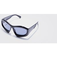 Mens Chunky Plastic Sunglasses In Black - Schwarz - ONE SIZE, Schwarz von boohooman