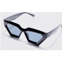Mens Chunky Plastic Sunglasses In Black - Schwarz - ONE SIZE, Schwarz von boohooman