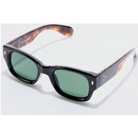 Mens Chunky Sunglasses With Tortoise Shell Detail In Black - Schwarz - ONE SIZE, Schwarz von boohooman