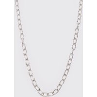 Mens Clasp Detail Chain Necklace In Silver - Silber - ONE SIZE, Silber von boohooman