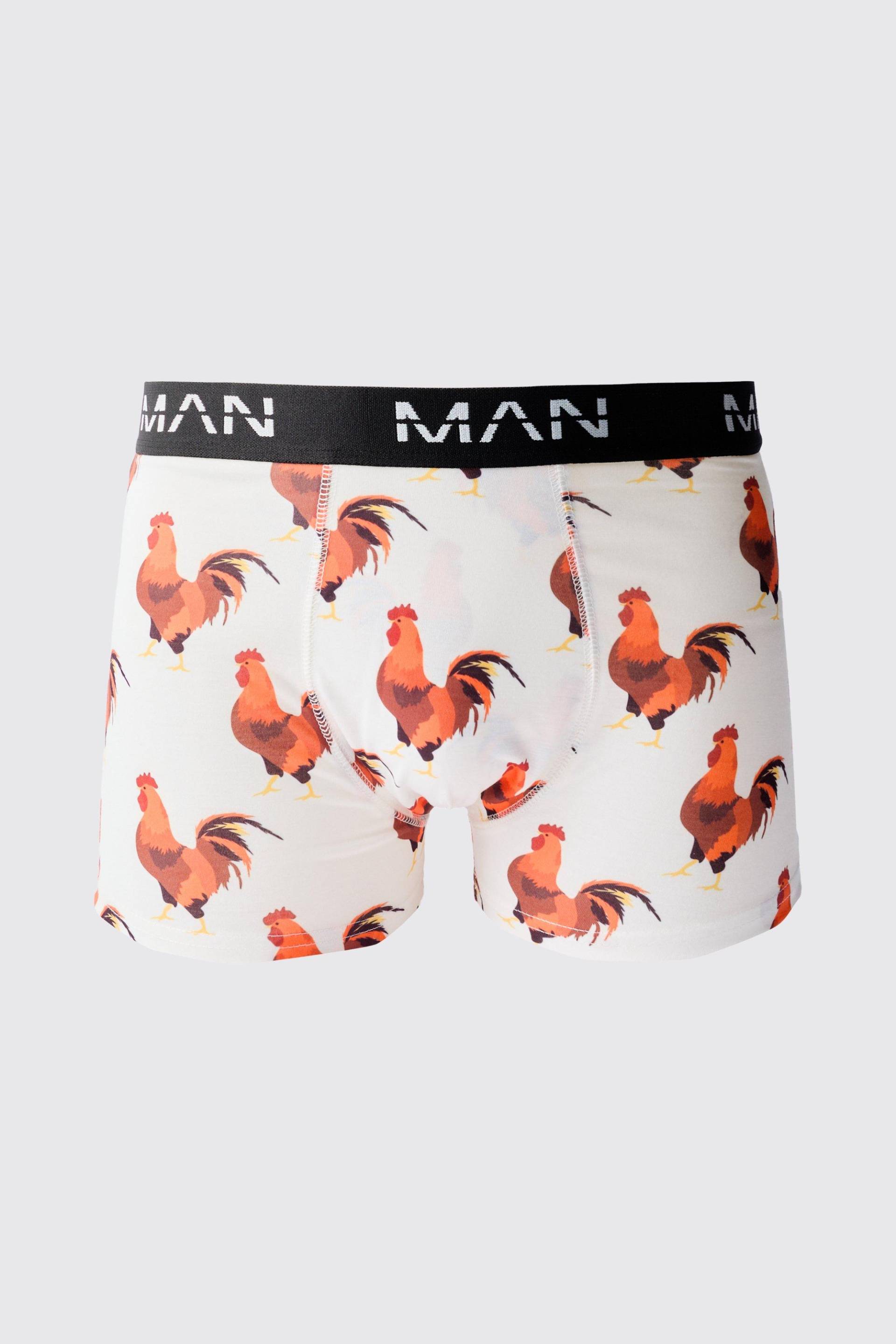 Mens Man Boxershorts mit Hahnentritt-Print - Mehrfarbig - XL, Mehrfarbig von boohooman