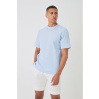 Mens Core Waffle T-shirt - Blau - L, Blau von boohooman