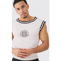 Mens Cropped Basketball vest - Grau - XL, Grau von boohooman