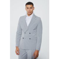 Doppelreihige Super Skinny Anzugjacke - Grau - 40, Grau von boohooman