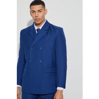 Mens Double Breasted Blazer - Blau - 38, Blau von boohooman