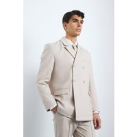 Mens Double Breasted Blazer - Grau - 34, Grau von boohooman