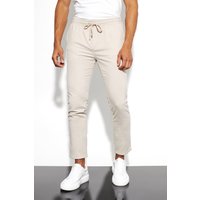 Mens Elastische Skinny Hose mit Kette - Beige - XL, Beige von boohooman