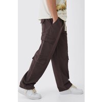 Elastische lockere Cargo-Hose - Braun - XS, Braun Elastische lockere Cargo-Hose - Braun - XS, Braun von boohooman