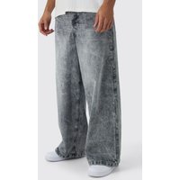 Extrem lockere Jeans - Grau - 30R, Grau von boohooman