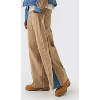 Extrem lockere doppellagige Jeans - Grau - 28R, Grau von boohooman