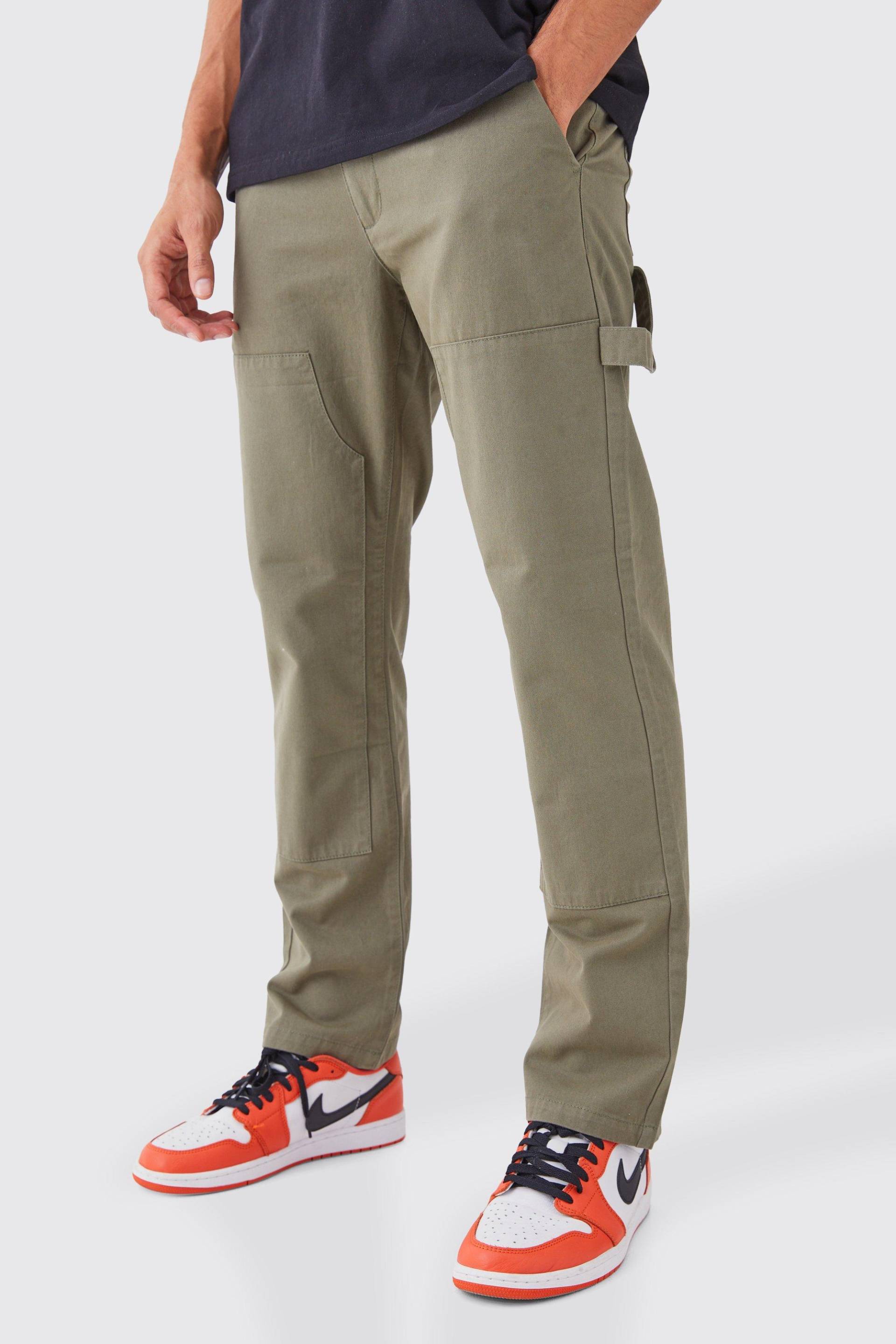 Mens Hose mit festem Bund - Khaki - XS, Khaki von boohooman