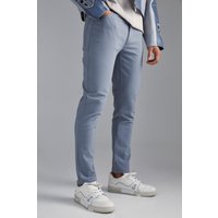 Mens Slim-Fit Stretch-Hose - Grau - 28, Grau von boohooman