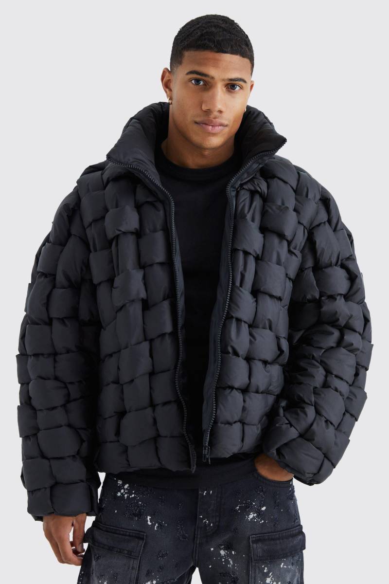 Gepolsterte Nylon-Steppjacke - Schwarz - XS, Schwarz Gepolsterte Nylon-Steppjacke - Schwarz - XS, Schwarz von boohooman