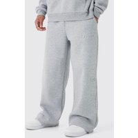 Geprägte Worldwide Jogginghose mit weitem Bein - Grau - XL, Grau von boohooman
