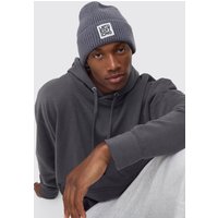 Gerippte Limited Edition Micro-Beanie - Grau - ONE SIZE, Grau von boohooman