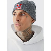 Mens Gerippte Official League Mütze - Grau - ONE SIZE, Grau von boohooman